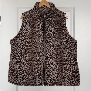 Michael Kors Leopard Print Puffer Vest